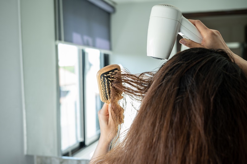A hair dryer, also known as a blow dryer, is an electrical device used to dry and style hair.