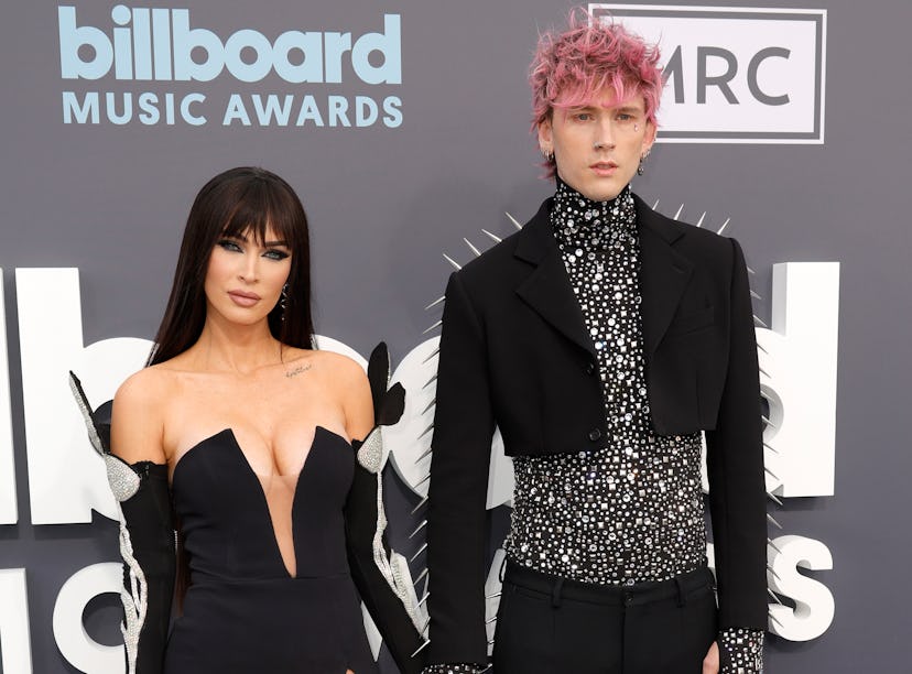 LAS VEGAS, NEVADA - MAY 15: Megan Fox and Machine Gun Kelly attend the 2022 Billboard Music Awards a...