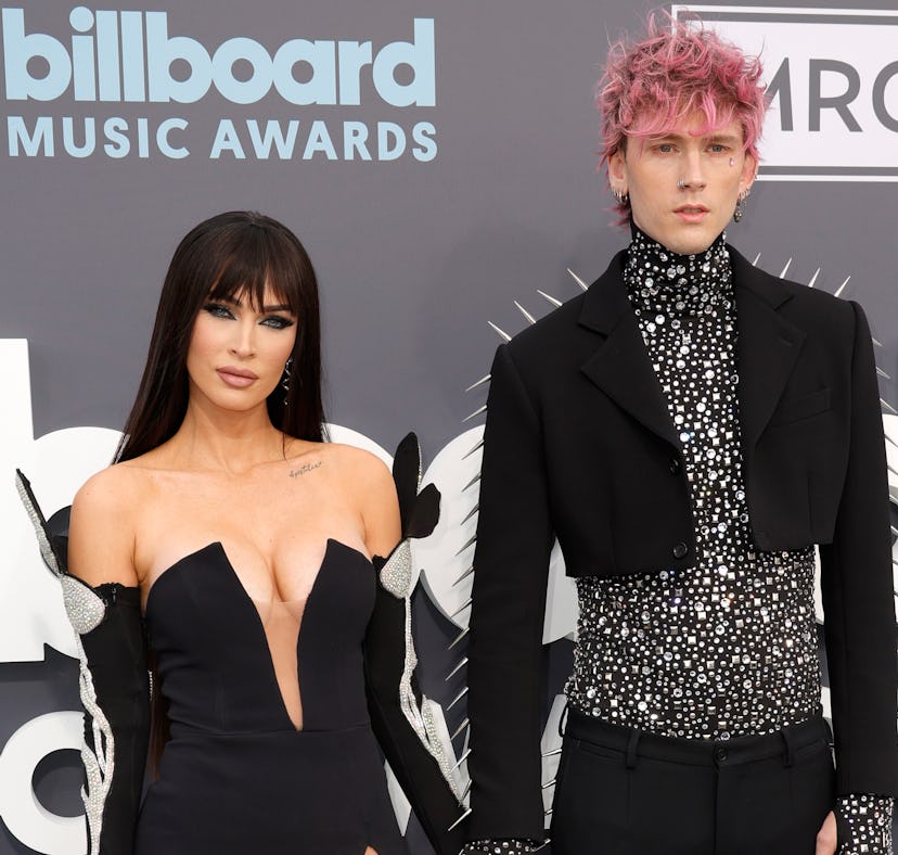 LAS VEGAS, NEVADA - MAY 15: Megan Fox and Machine Gun Kelly attend the 2022 Billboard Music Awards a...
