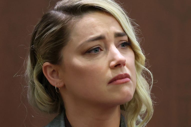 US actor Amber Heard testifies during the 50 million US dollar Depp vs Heard defamation trial at the...