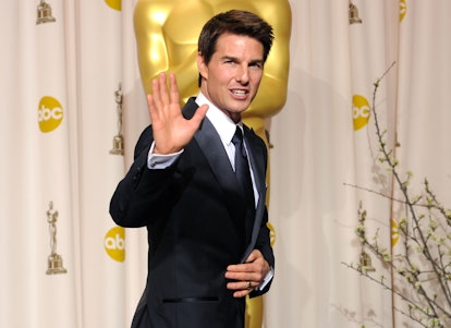 Actor Tom Cruise poses in the press room at the 84th Annual Academy Awards in 2012. 