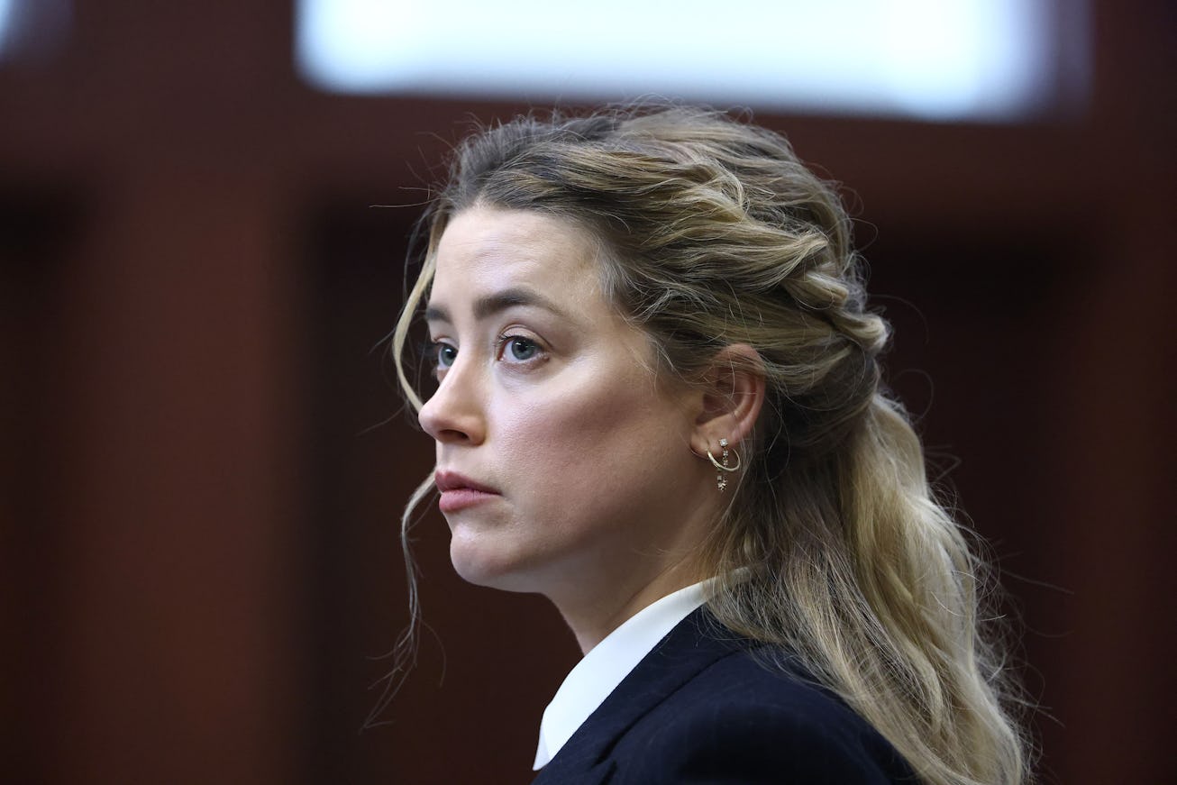 Actress Amber Heard attends the defamation trial against her at the Fairfax County Circuit Courthous...