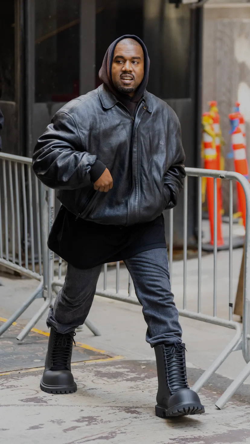 NEW YORK, NEW YORK - MAY 22: Kanye West attends the Balenciaga Spring 2023 Fashion Show at the New Y...