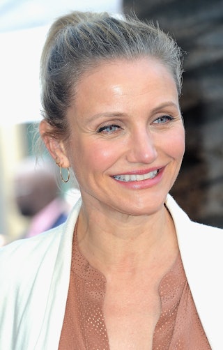 Cameron Diaz tries to embrace aging as an older mom. Here, she's seen at Lucy Liu's Star Ceremony On...