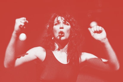 Kate Bush performs on stage on 'The Tour of Life', Carre, Amsterdam, Netherlands, 29th April 1979. (...