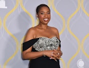 US singer Jennifer Hudson attends the 75th annual Tony awards at Radio City Music Hall on June 12, 2...