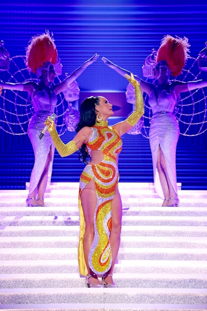Katy Perry performs onstage during PLAY Las Vegas Residency at Resorts World Las Vegas 