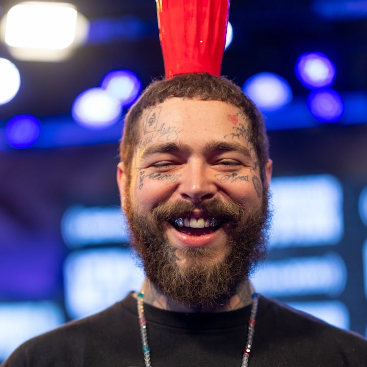 Post Malone on the Howard Stern Show, where he confirmed that he is now the proud father of a baby g...