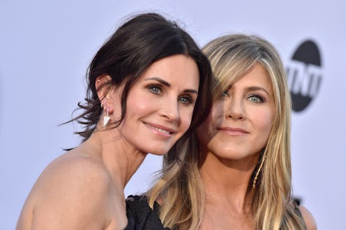 HOLLYWOOD, CA - JUNE 07:  Actors Courteney Cox and Jennifer Aniston arrive at the American Film Inst...