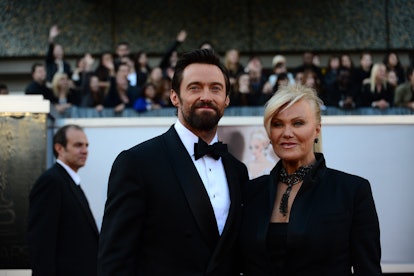 Best Actor nominee Hugh Jackman and wife Deborra-Lee Furness arrive on the red carpet for the 85th A...