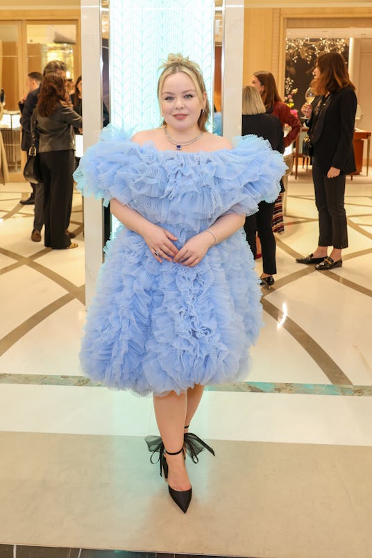 LONDON, ENGLAND - JUNE 06: Nicola Coughlan attends Tiffany & Co. turning Harrods Tiffany Blue® for i...