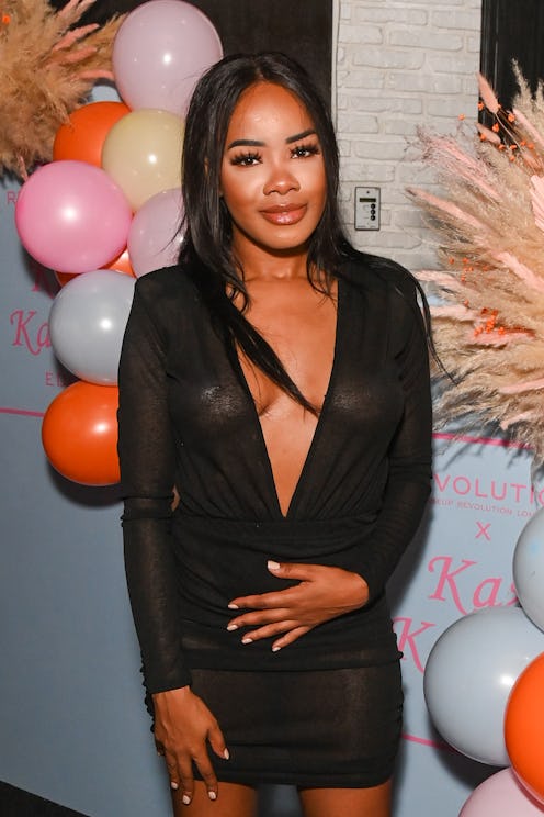 Rachel Finni attends the launch event for the release of Revolution's beauty box edit with Kaz Kamwi