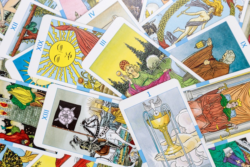 A collection of tarot cards.