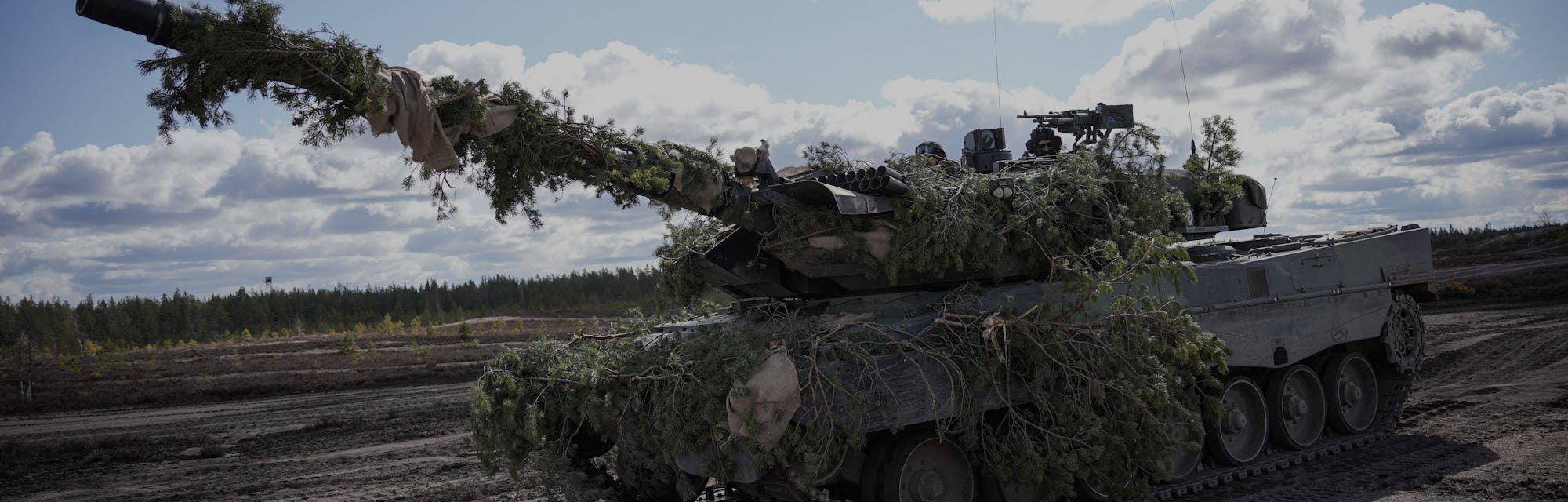 A tank takes part in the exercise Arrow 22 in Niinisalo, Finland on May 4, 2022. - Finland is hostin...