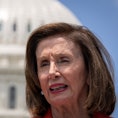 WASHINGTON, DC - JUNE 8: Speaker of the House Nancy Pelosi (D-CA) speaks during a news conference an...