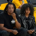 Blue Ivy Carter gets embarrassed over her dad's affection in public.