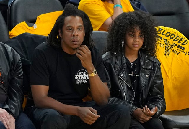 Blue Ivy Carter gets embarrassed over her dad's affection in public.