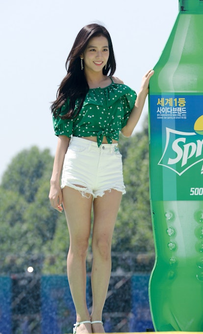 SEOUL, SOUTH KOREA - JULY 21: Jisoo of BLACKPINK attends the 'Waterbomb at Sprite Island' Opening at...