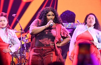 NEW YORK, NEW YORK - MAY 17: Lizzo performs onstage during the YouTube Brandcast 2022 at Imperial Th...