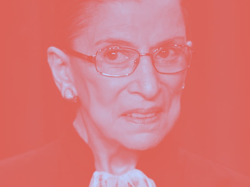 US Supreme Court Justice Ruth Bader Ginsburg poses during a group photo September 29, 2009 in the Ea...