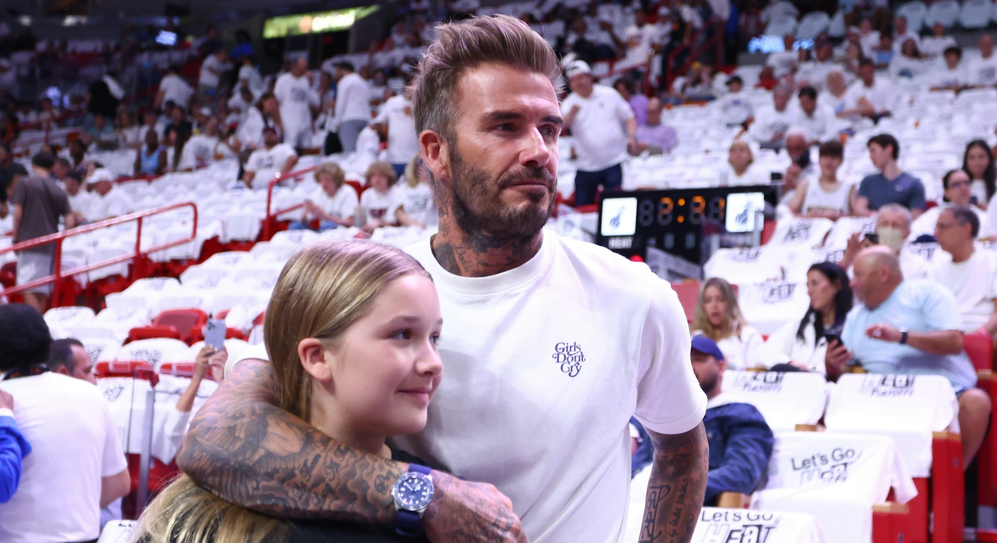 David Beckham opens up about being the father to four children.