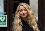 LONDON, UNITED KINGDOM - JULY 28, 2020: Amber Heard arrives at the Royal Courts of Justice on the fi...