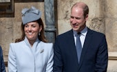 WINDSOR, ENGLAND - APRIL 21: Prince William, Duke of Cambridge and Catherine, Duchess of Cambridge a...