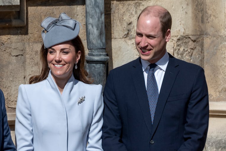 WINDSOR, ENGLAND - APRIL 21: Prince William, Duke of Cambridge and Catherine, Duchess of Cambridge a...
