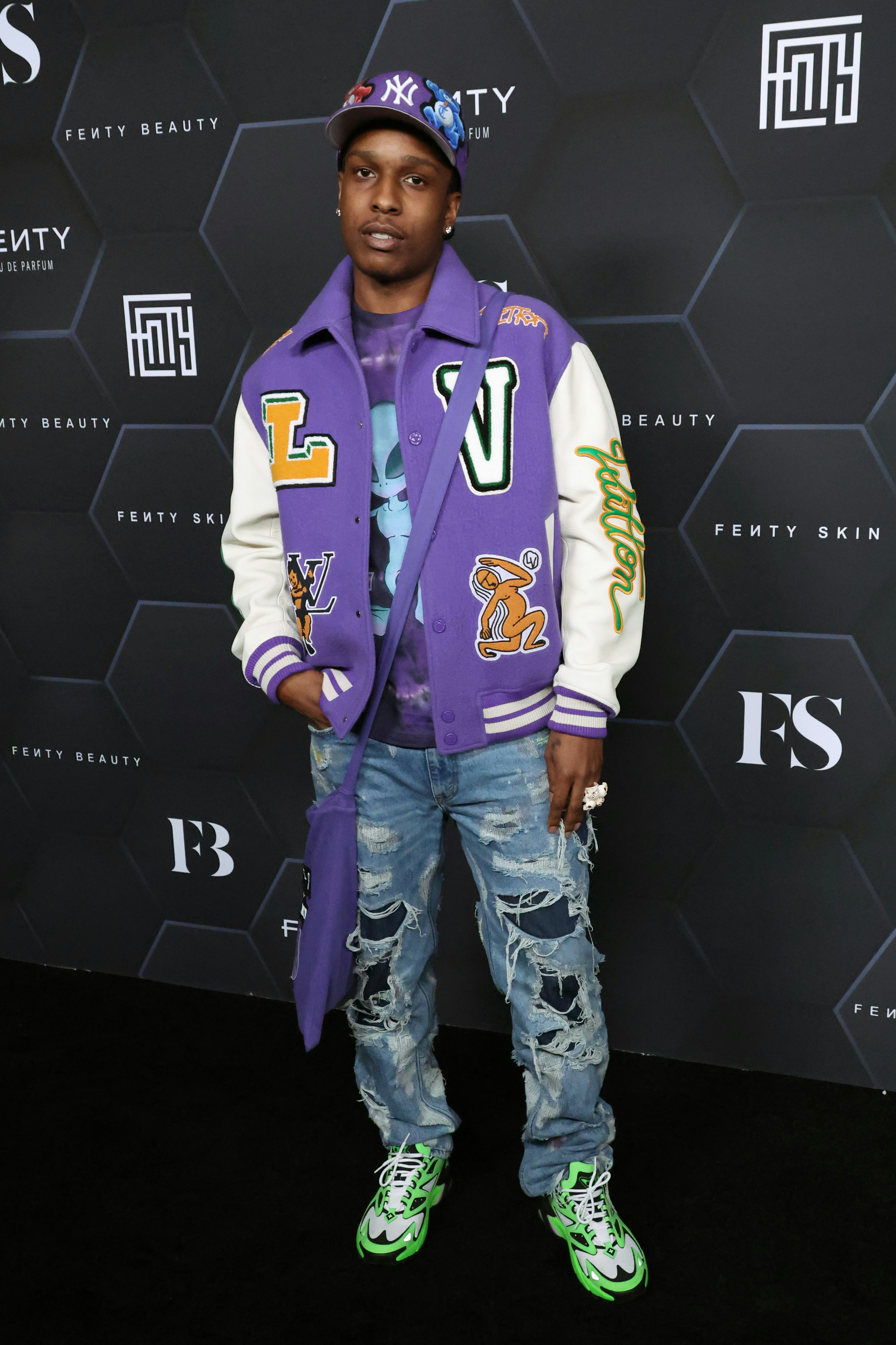 LOS ANGELES, CALIFORNIA - FEBRUARY 11: ASAP Rocky poses for a picture as Rihanna celebrates her beau...