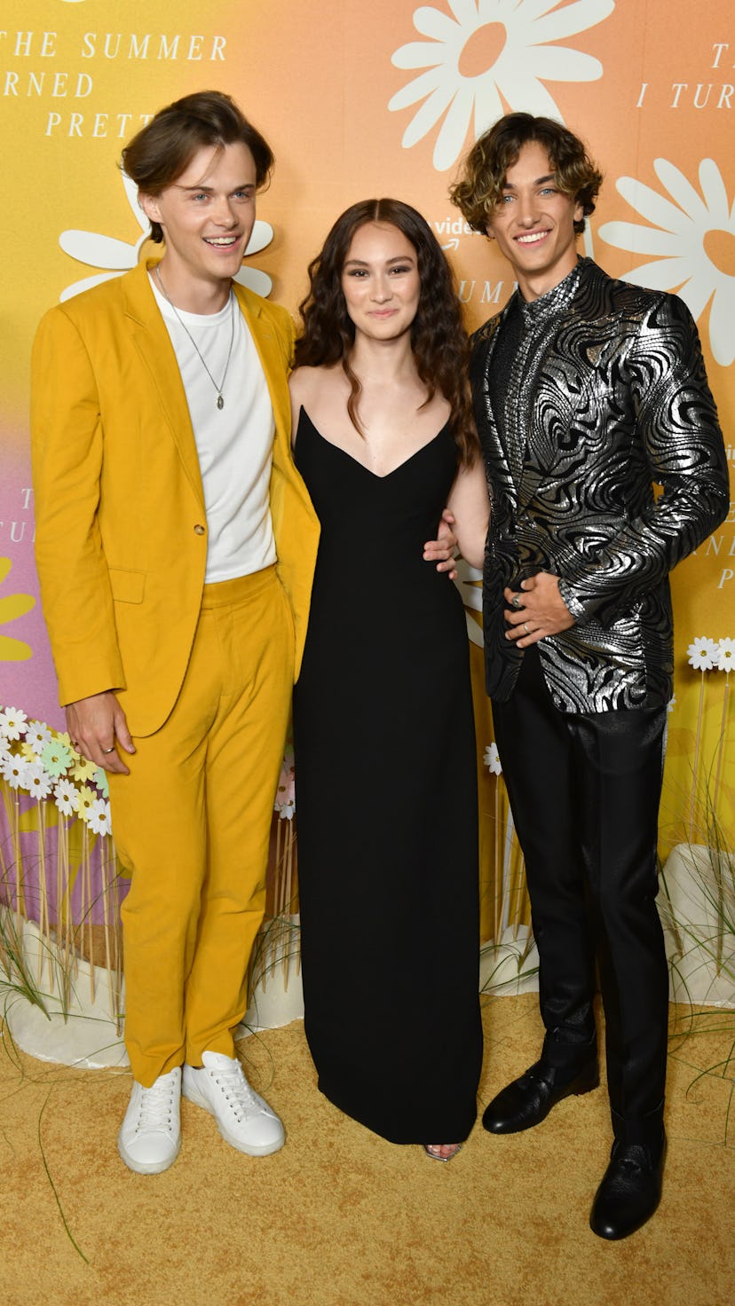 Christopher Briney, Lola Tung and Gavin Casalegno at the New York City premiere of the Prime Video ...