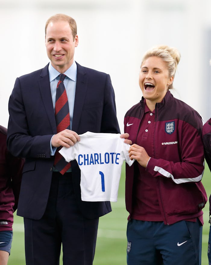 Princess Charlotte is a soccer fan.