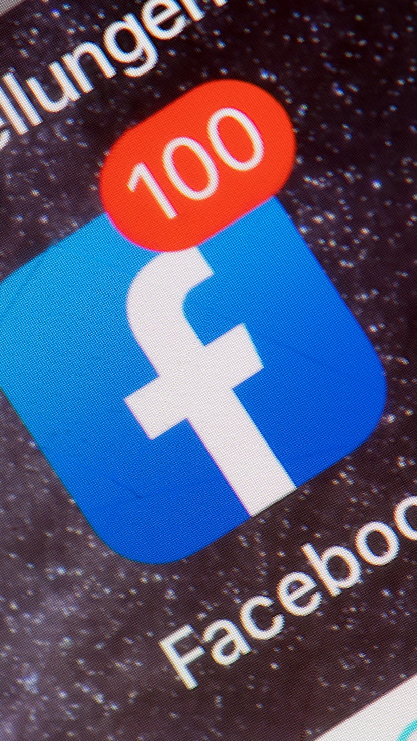 15 September 2019, Berlin: The Facebook logo on the display of a smartphone indicates the number of ...
