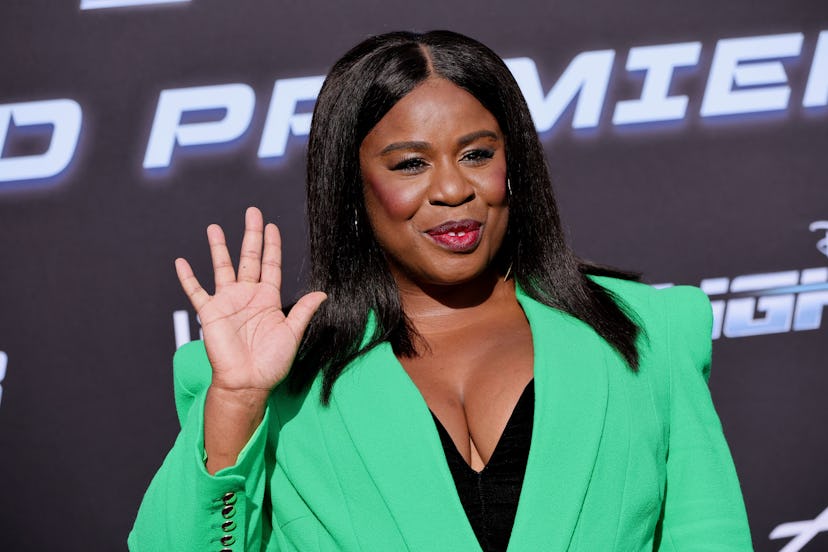 LOS ANGELES, CALIFORNIA - JUNE 08: Uzo Aduba attends Disney And Pixar's "Lightyear" premiere at El C...