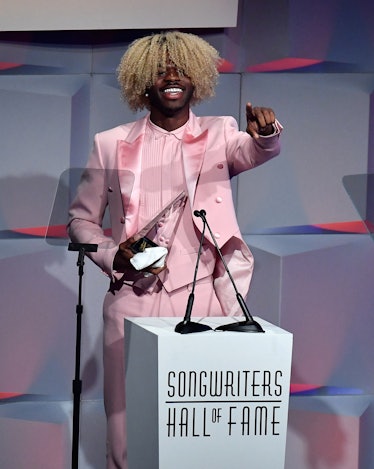 Lil Nas X speaks onstage during the Songwriters Hall of Fame 51st Annual Induction and Awards Gala 