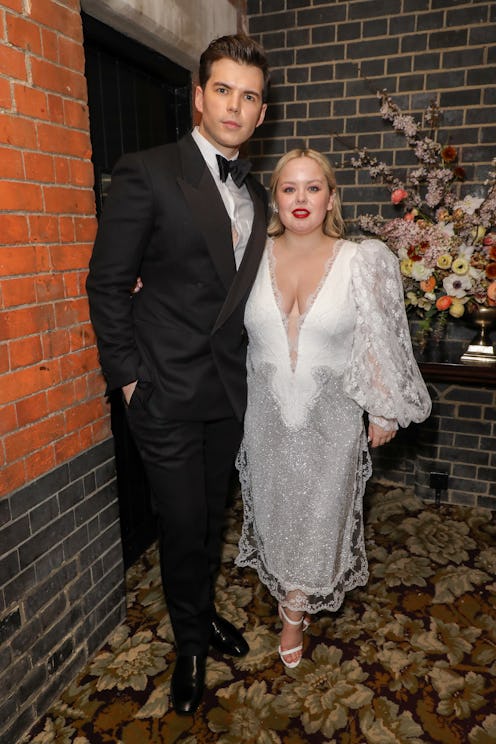 LONDON, ENGLAND - MARCH 13:  Luke Newton and Nicola Coughlan attend the Netflix BAFTA 2022 party at ...