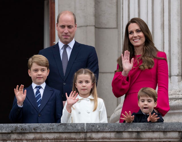 Prince William just shared a photo with his three children from a trip to Jordan to celebrate Father...