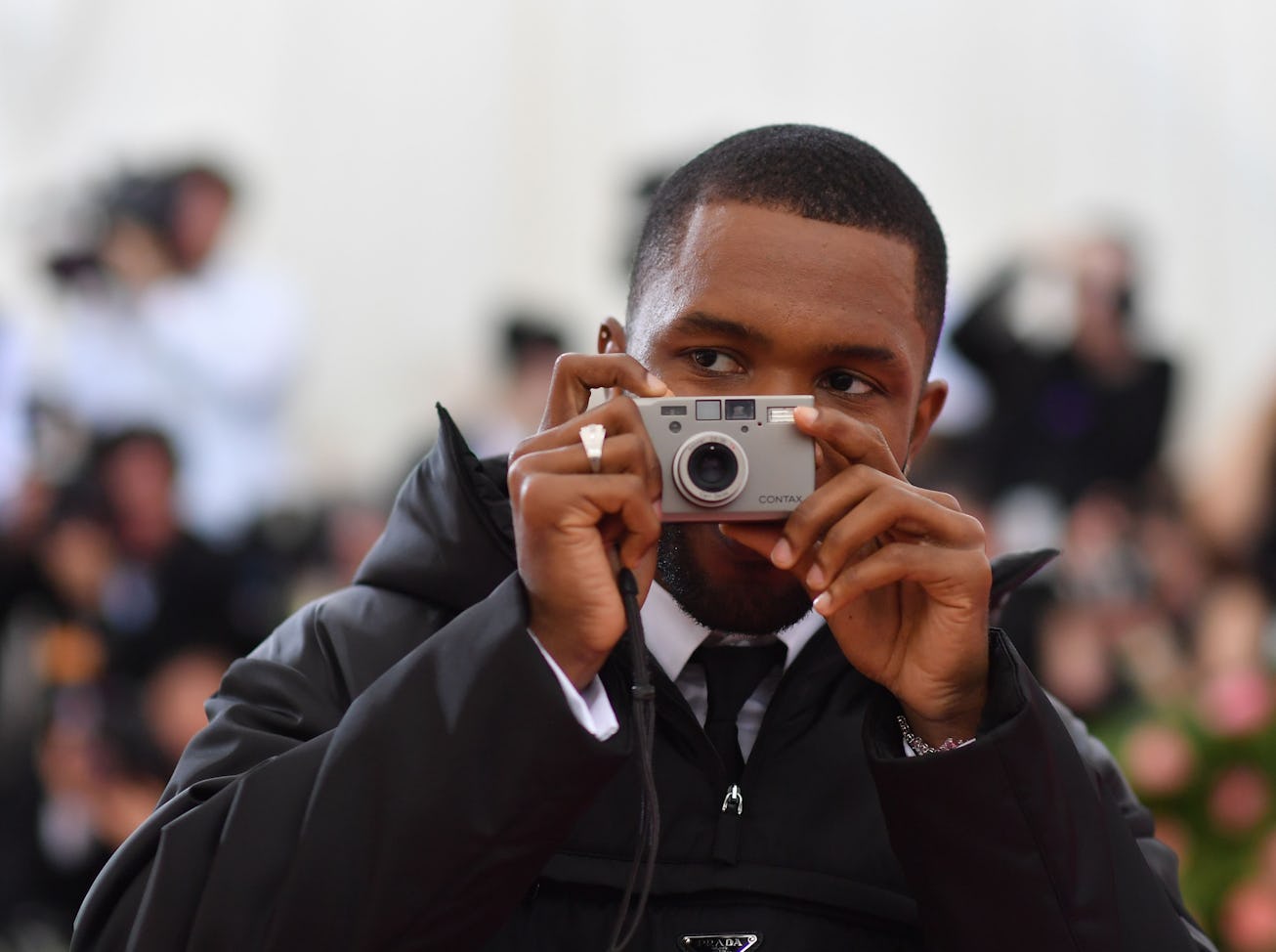 US singer-songwriter Frank Ocean arrives for the 2019 Met Gala at the Metropolitan Museum of Art on ...