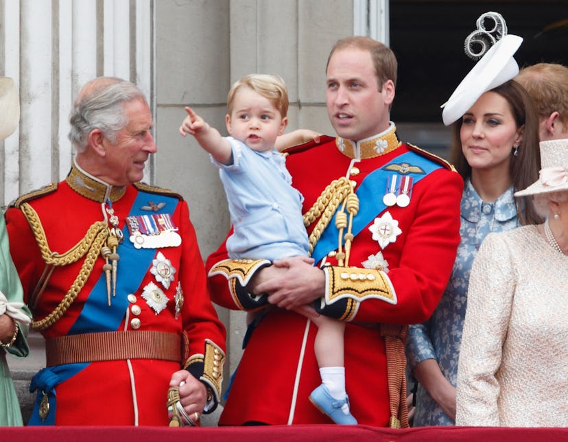 Prince Charles, Prince of Wales, Prince William, Duke of Cambridge, Prince George of Cambridge and C...