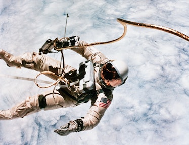 The first spacewalk in US history was made by astronaut Edward H. White during the Gemini 4 mission,...