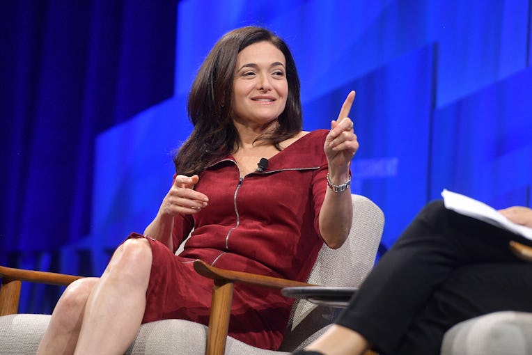 BEVERLY HILLS, CALIFORNIA - OCTOBER 22: Sheryl Sandberg, COO of Facebook speaks onstage during 'Putt...