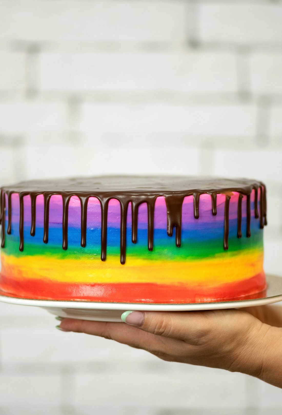 A rainbow cake to celebrate Pride.