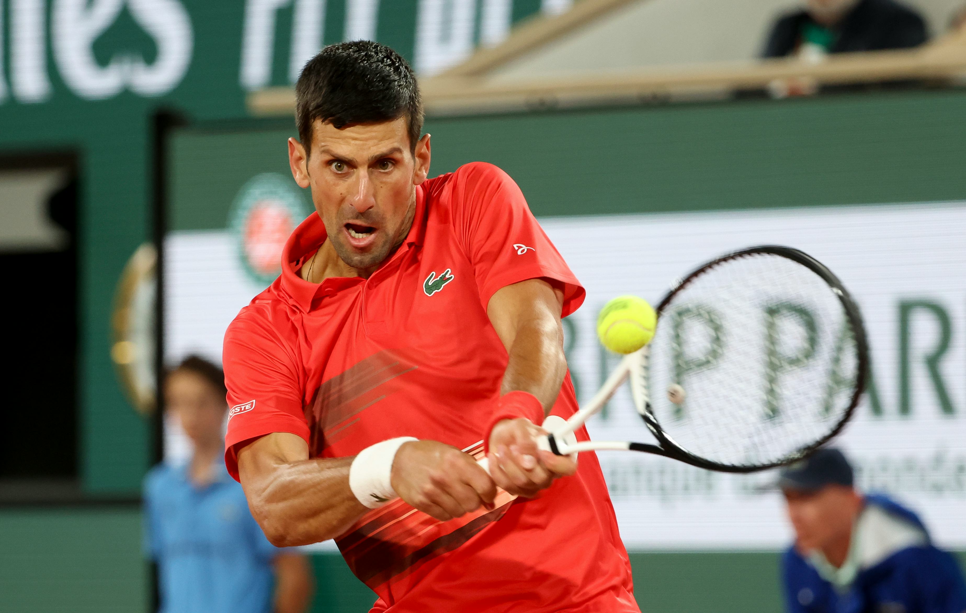 PARIS, FRANCE - MAY 31: Novak Djokovic of Serbia during day 10 of the French Open 2022, second tenni...