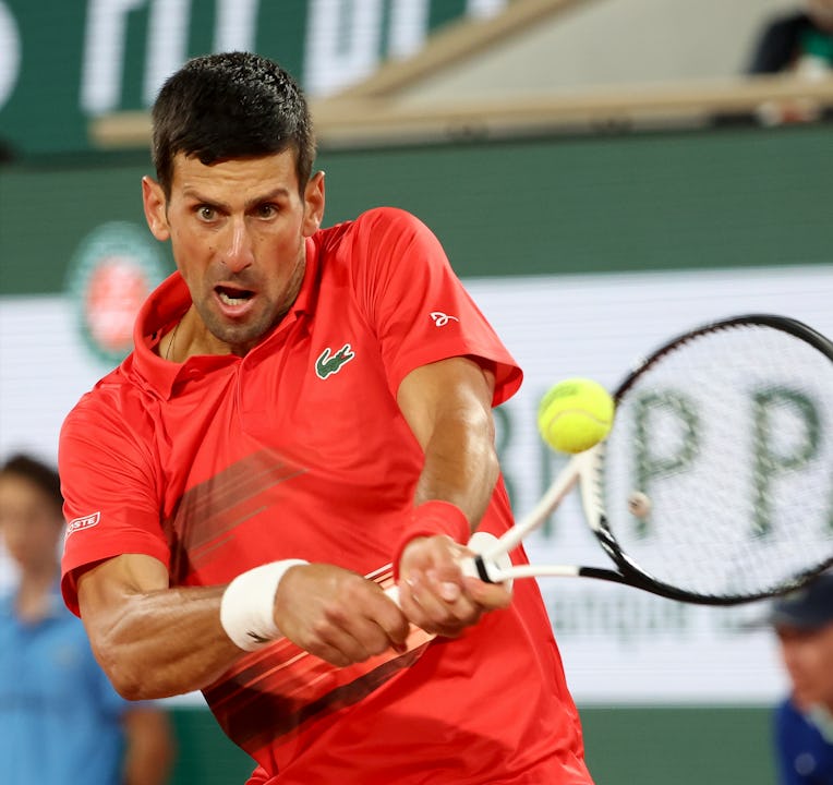 PARIS, FRANCE - MAY 31: Novak Djokovic of Serbia during day 10 of the French Open 2022, second tenni...
