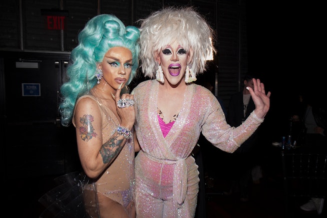 NEW YORK, NY - MARCH 07:  Aja and Thorgy Thor attend "RuPaul's Drag Race" Season 9 Premiere Party & ...