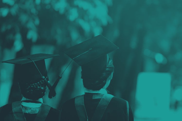 shot of graduation hats during commencement success graduates of the university, Concept education c...