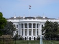 WASHINGTON, UNITED STATES - APRIL 21: The south facade of the White House in Washington DC, United S...