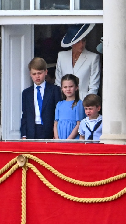 LONDON, ENGLAND - JUNE 02: Catherine, Duchess of Cambridge, Princess Charlotte of Cambridge, Prince ...