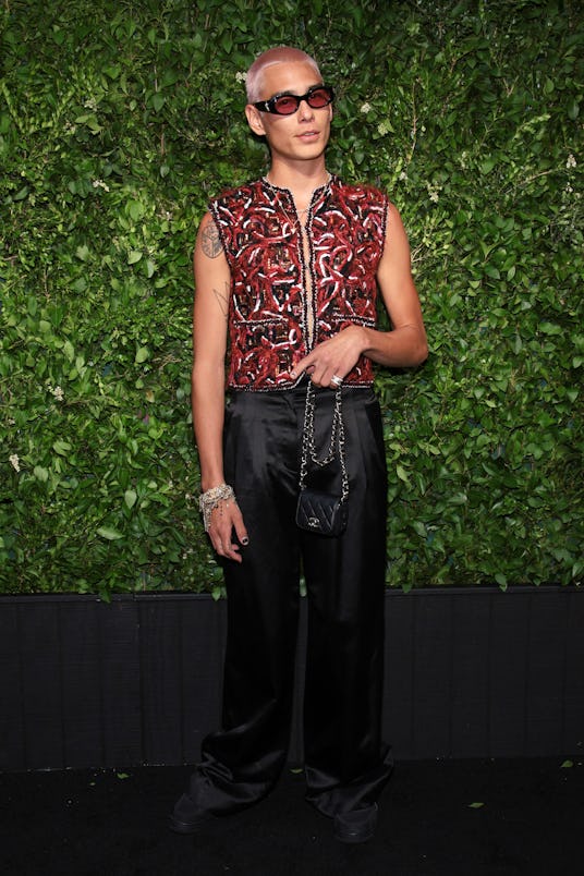 NEW YORK, NEW YORK - JUNE 13: Evan Mock attends the CHANEL Tribeca Festival Artists Dinner at Baltha...