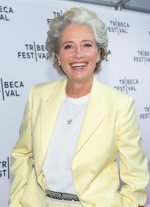 NEW YORK, NEW YORK - JUNE 15: Actress Emma Thompson attends the premiere of "Good Luck To You, Leo G...