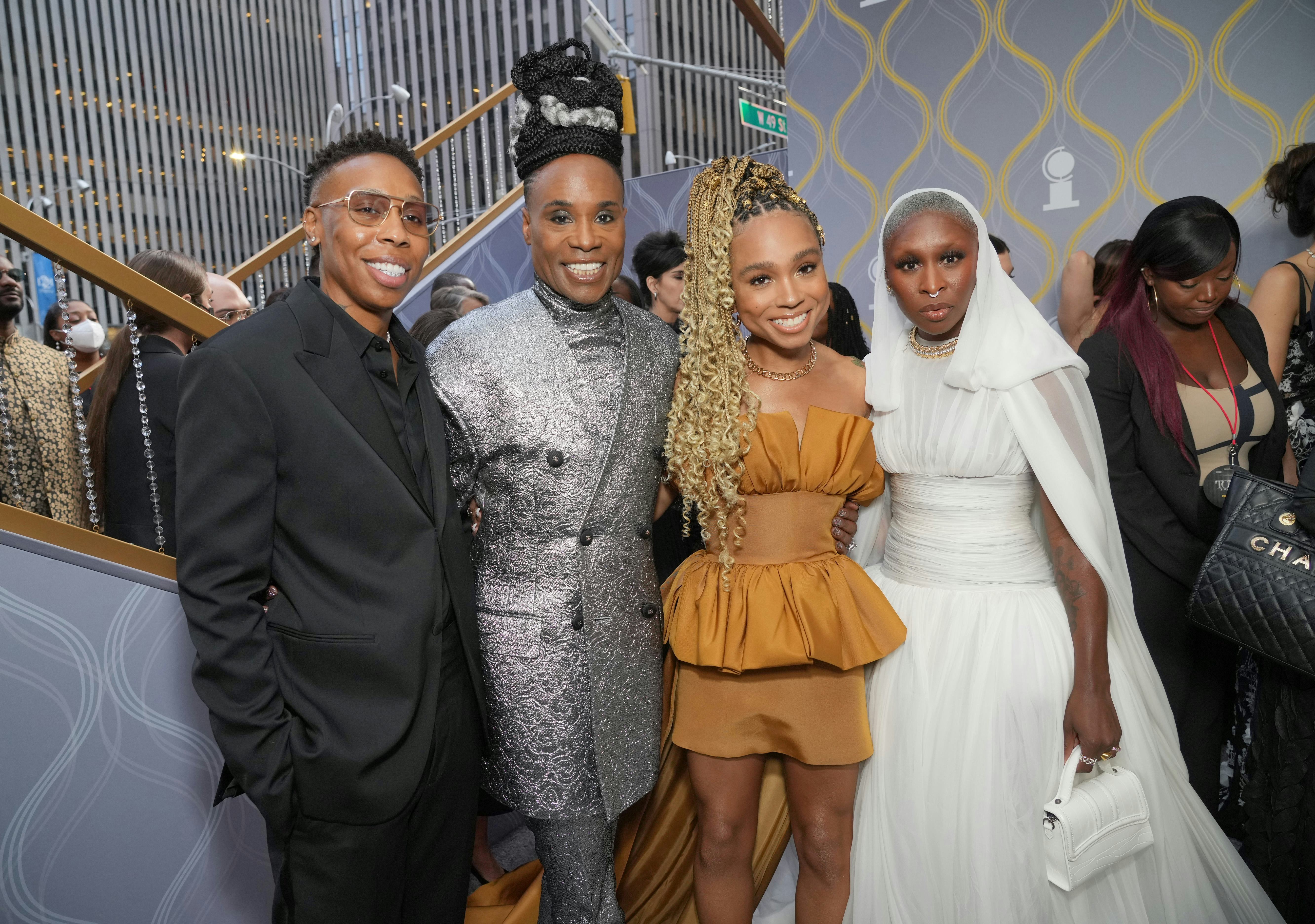 Lena Waithe, Billy Porter, Eva Reign, and Cynthia Erivo at the Tony Awards on June 12.